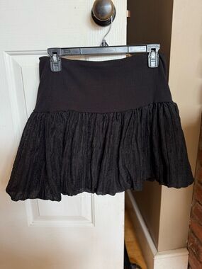 Black Bubble Y2K Mini Skirt